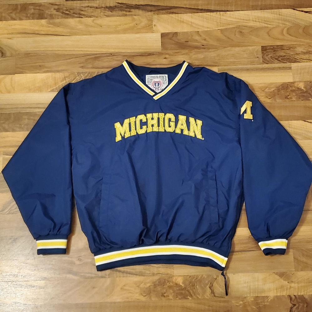 Vtg Genuine Stuff Collegiate Michigan Pullover - Picture 1 of 8